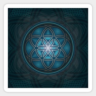 Seed of Life with Gradients and Resonant Background Sticker